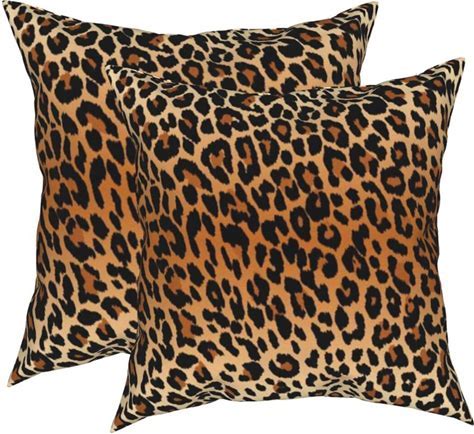 MIULEE Leopard Print Faux Fur Pillow Cover