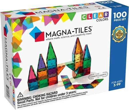 Magna-Tiles Clear Colors 100 Piece Set